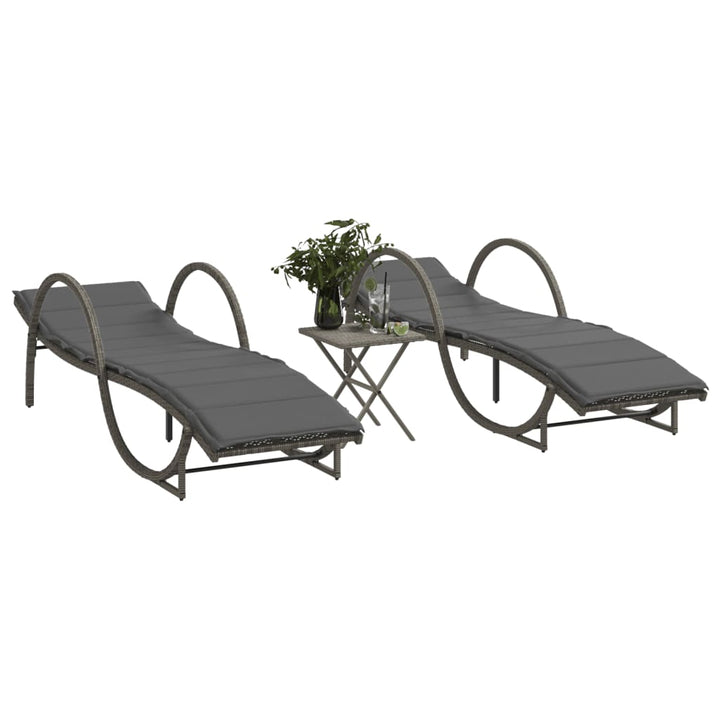 Solsängar 2 St Med Bord Konstrotting