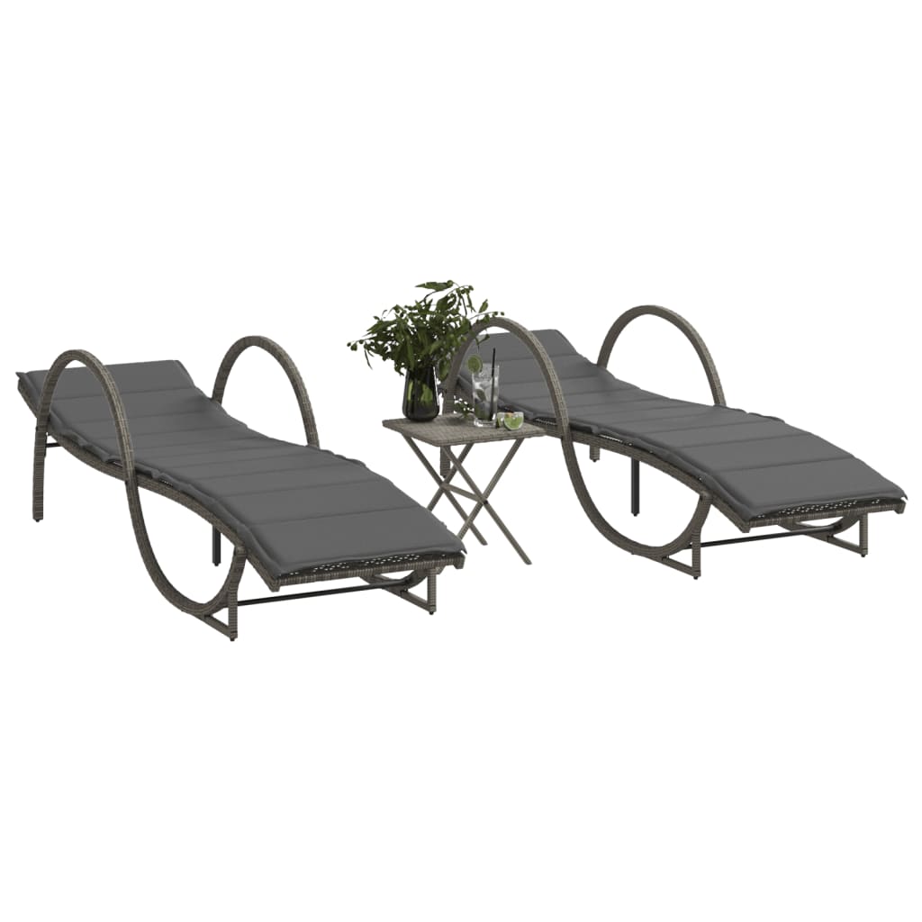 Solsängar 2 St Med Bord Konstrotting