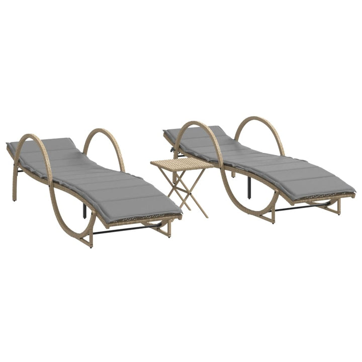 Solsängar 2 St Med Bord Konstrotting