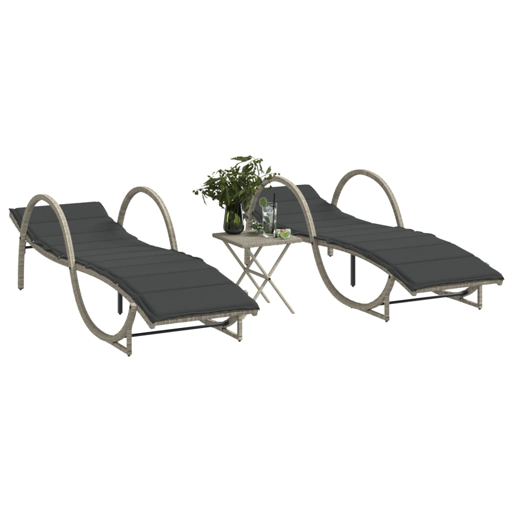 Solsängar 2 St Med Bord Konstrotting