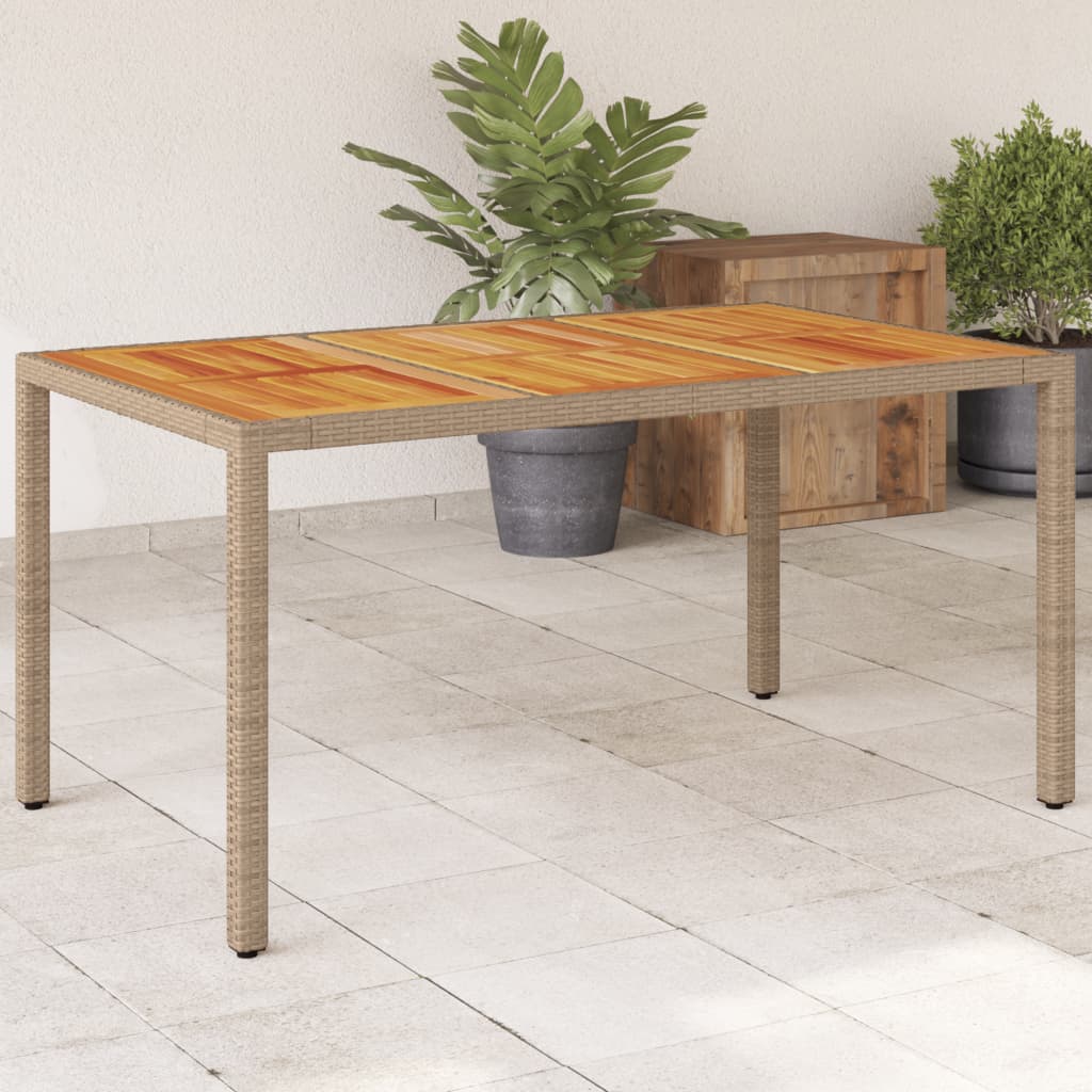 Trädgårdsbord 190X90X75 Cm Konstrotting Och Akaciaträ