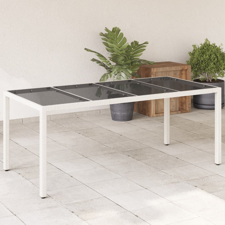 Trädgårdsbord Med Glasskiva 190X90X75 Cm Konstrotting