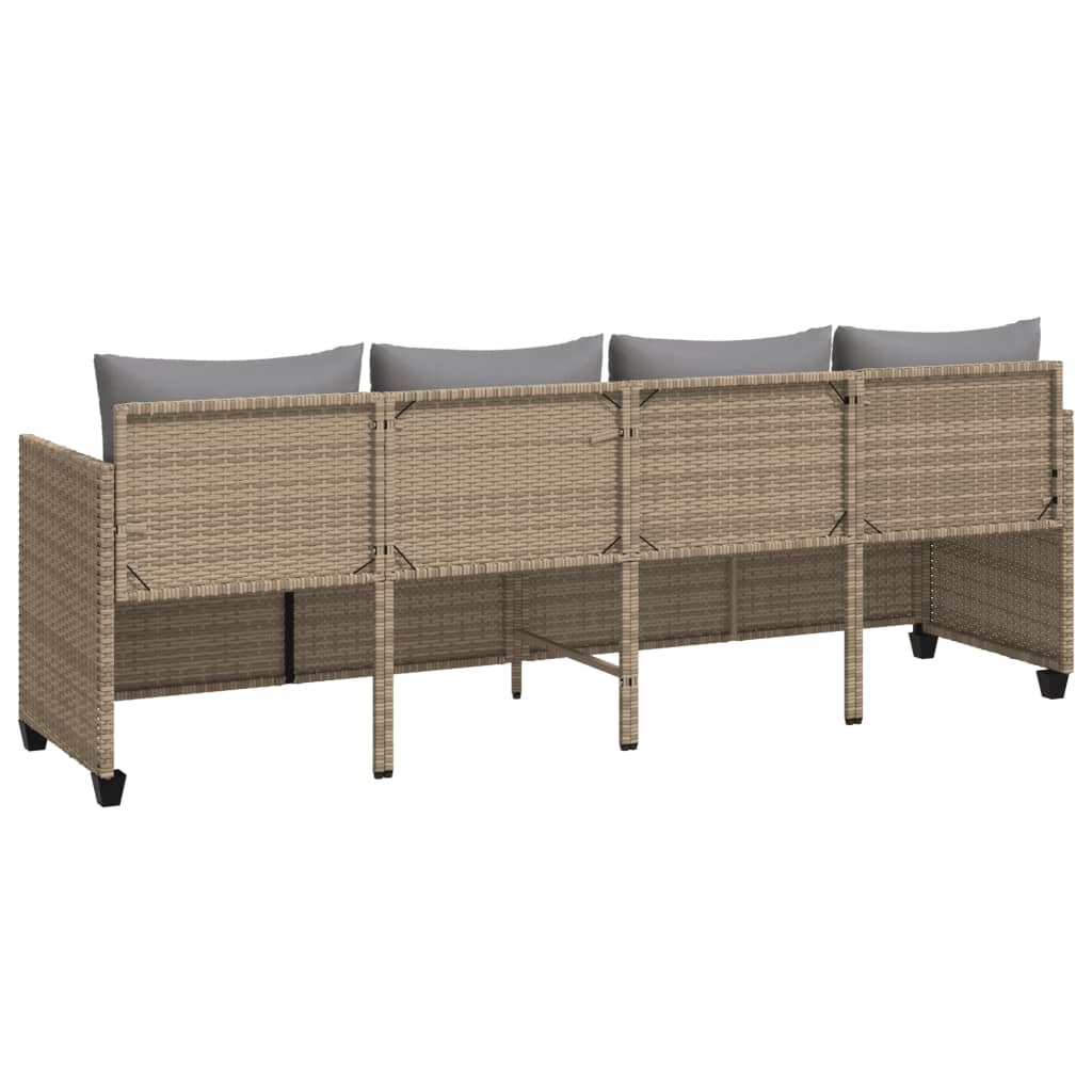 Solsäng Med Dynor Beige Konstrotting