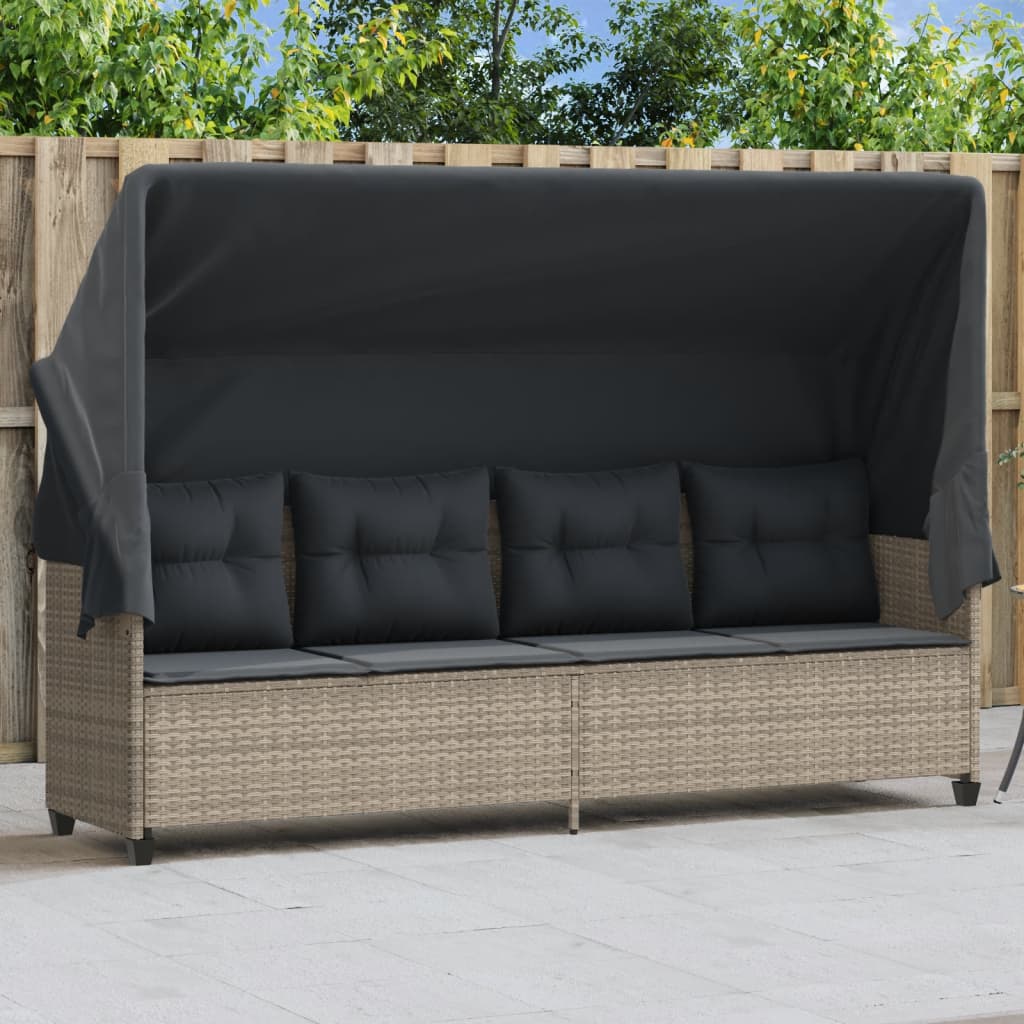 Solsäng Med Dynor Beige Konstrotting