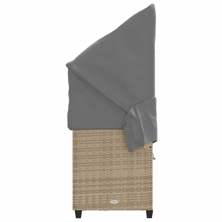 Solsäng Med Tak Och Dynor Beige Konstrotting