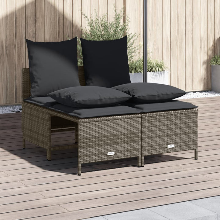 Soffgrupp För Trädgård Med Dynor 4 Delar Beige Konstrotting
