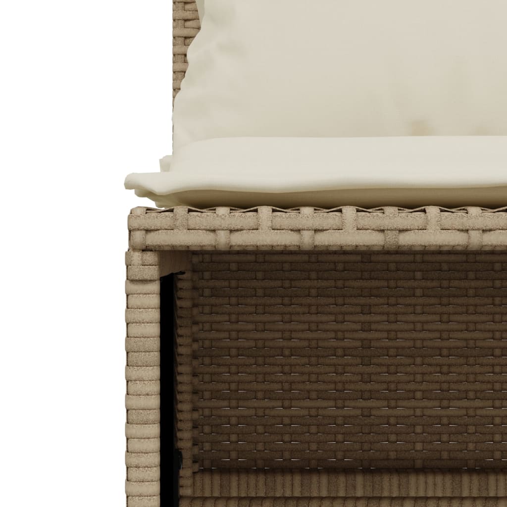 Soffgrupp För Trädgård Med Dynor 4 Delar Beige Konstrotting
