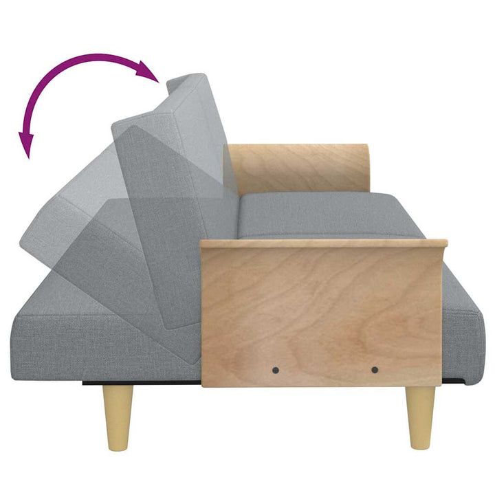 Bäddsoffa 2-Sits Med Kuddar Och Fotpall Sammet