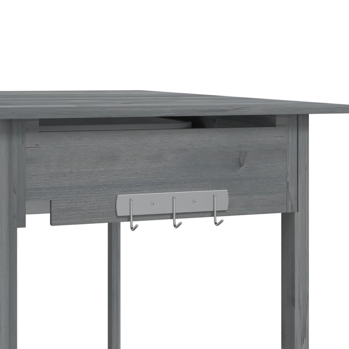 Odlingsbänk Med Vask 110,5X45X124,5 Cm Massivt Granträ