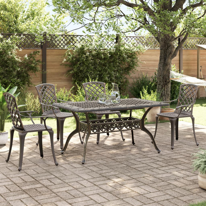 Caféstolar 6 St Gjuten Aluminium