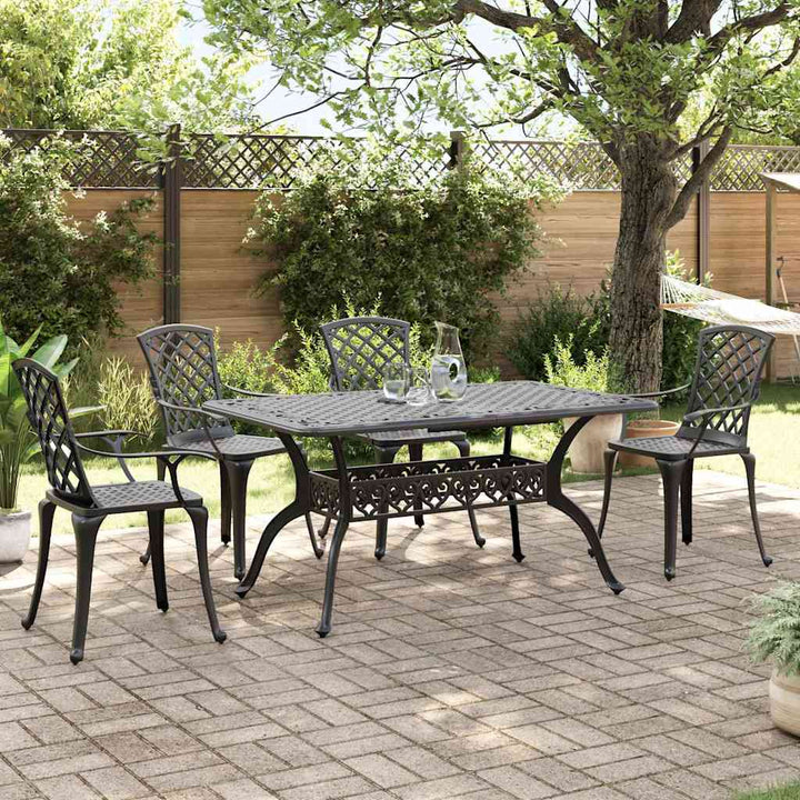 Caféstolar 6 St Gjuten Aluminium