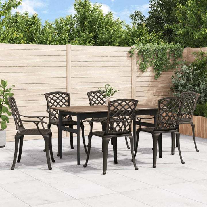 Caféstolar 6 St Gjuten Aluminium