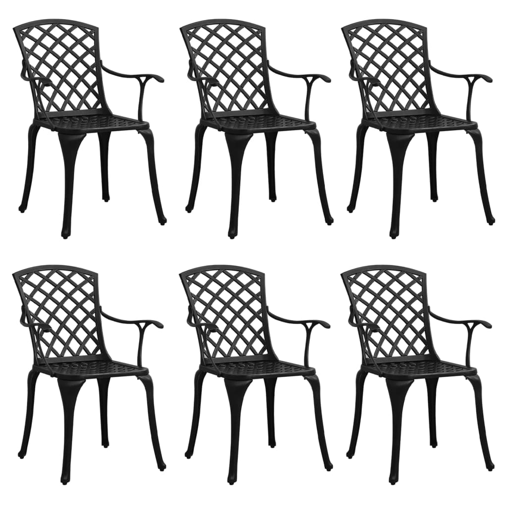 Caféstolar 6 St Gjuten Aluminium