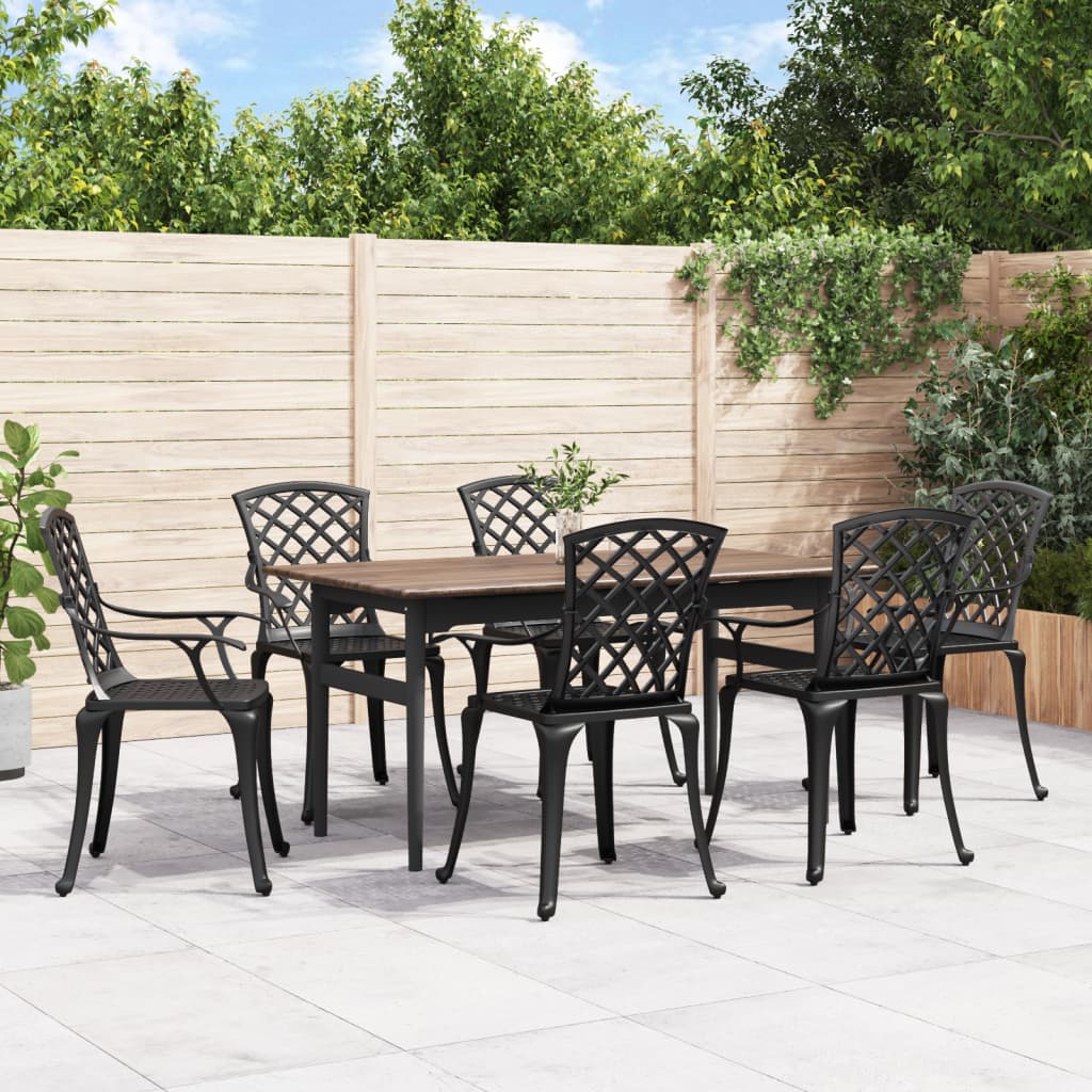 Caféstolar 6 St Gjuten Aluminium