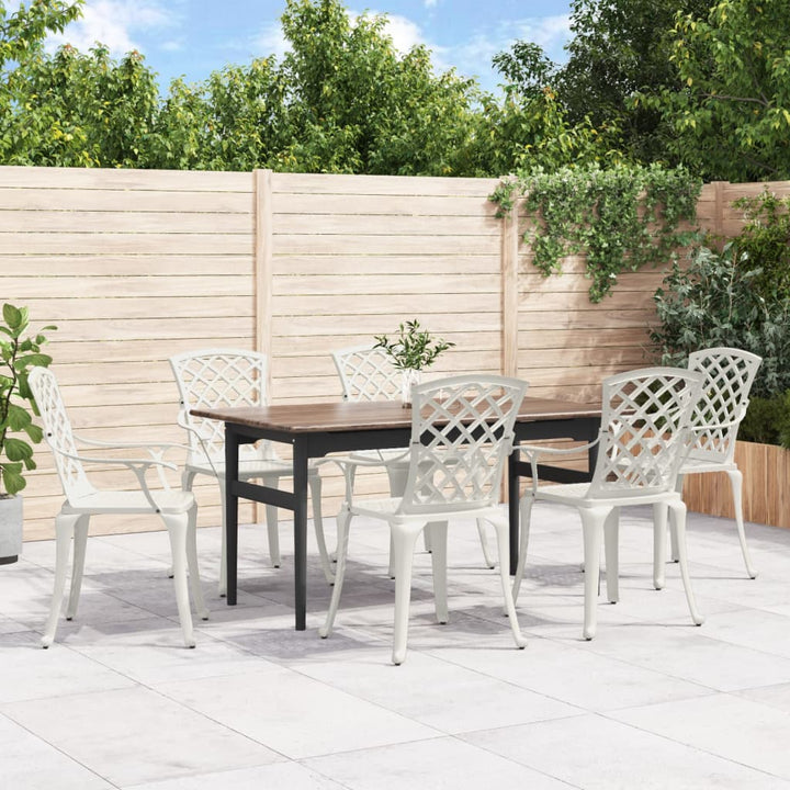 Caféstolar 6 St Gjuten Aluminium