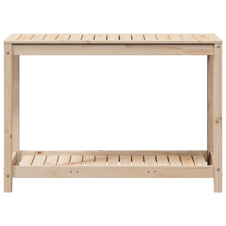 Växtbord Med Hylla Massivt Furu