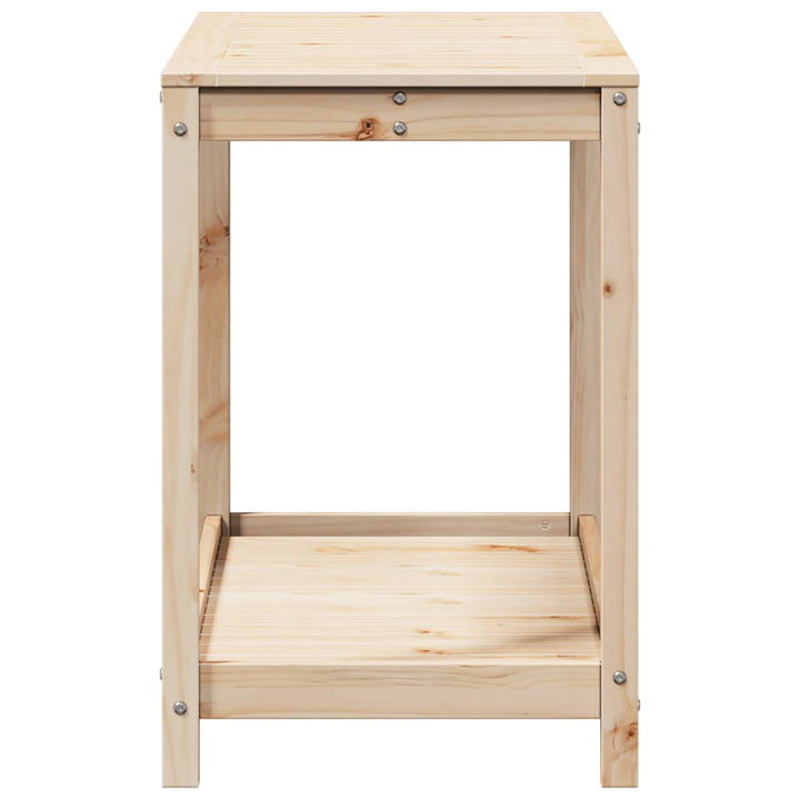 Växtbord Med Hylla Massivt Furu