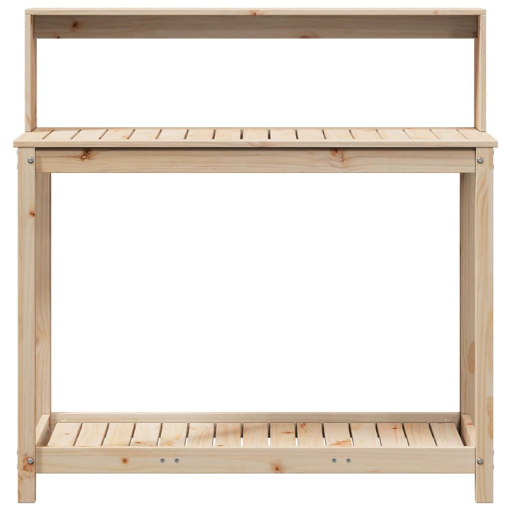 Växtbord Med Hylla Massiv Furu