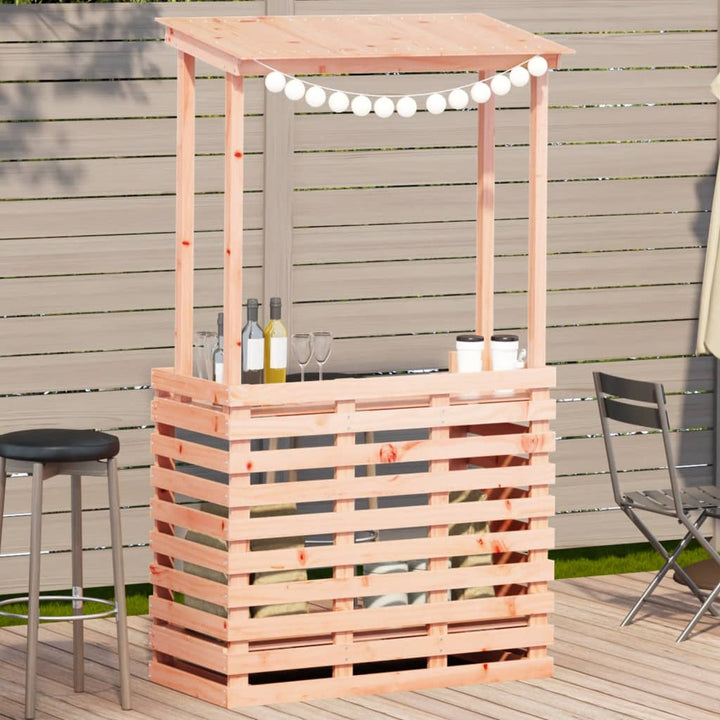 Barbord För Trädgården Med Tak Vaxad Brun