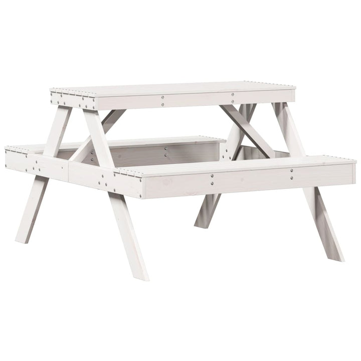 Picknickbord 105X134X75 Cm Massivt Trä