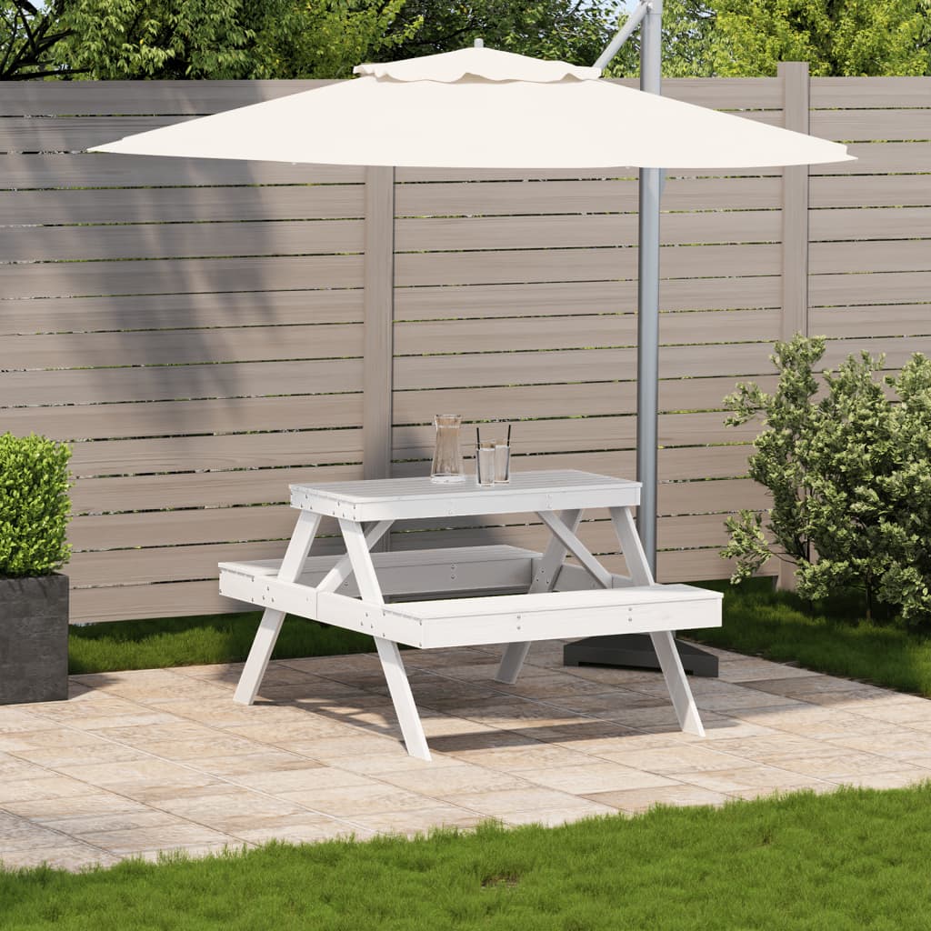 Picknickbord 105X134X75 Cm Massivt Trä