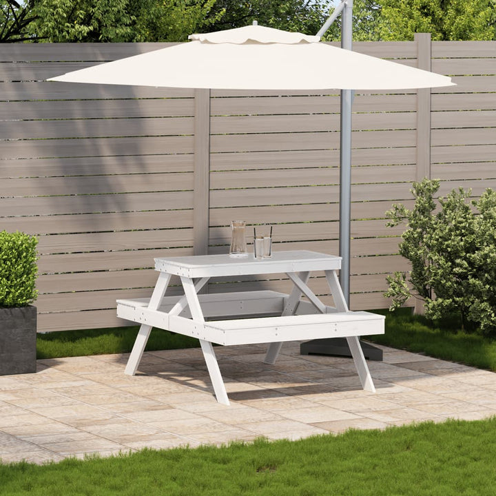 Picknickbord 105X134X75 Cm Massivt Trä