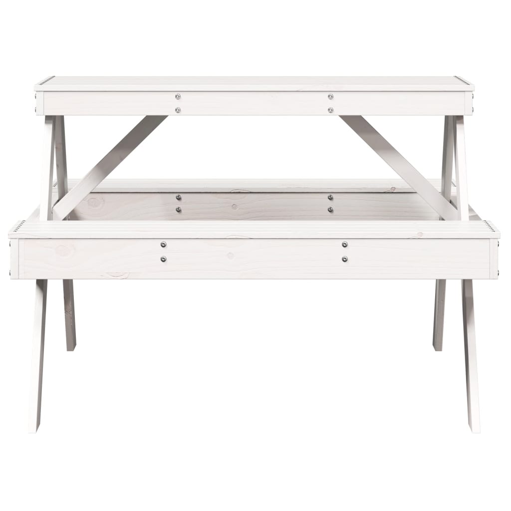 Picknickbord 105X134X75 Cm Massivt Trä