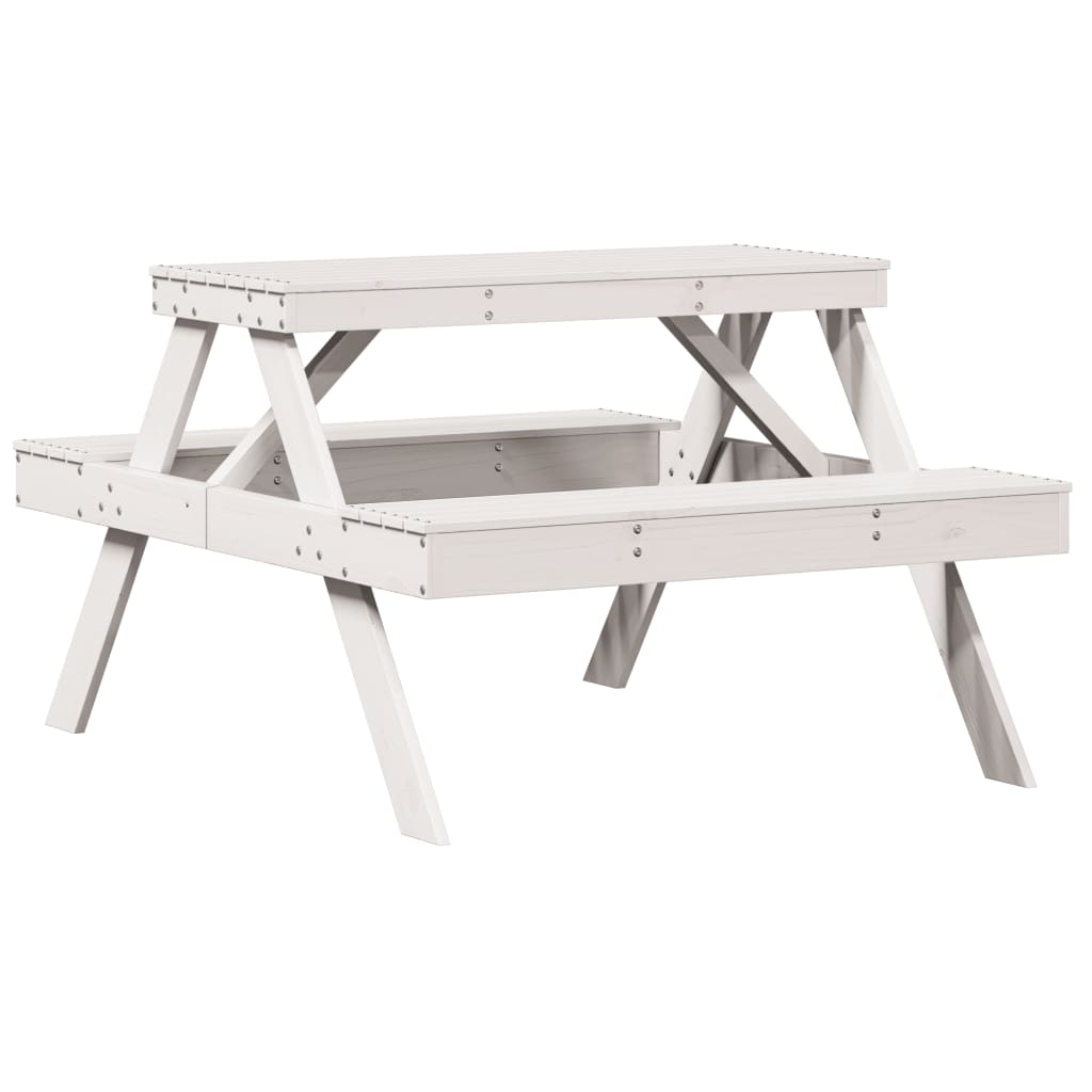Picknickbord 105X134X75 Cm Massivt Trä