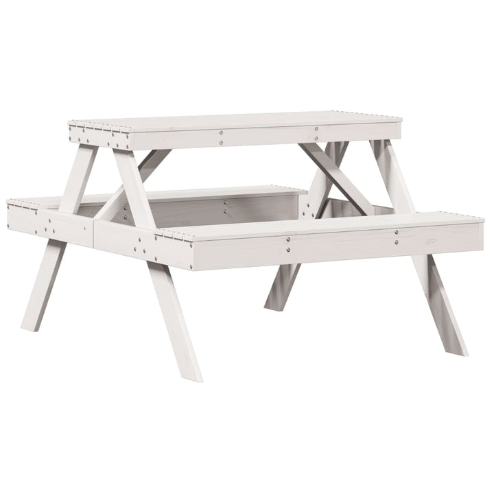 Picknickbord 105X134X75 Cm Massivt Trä