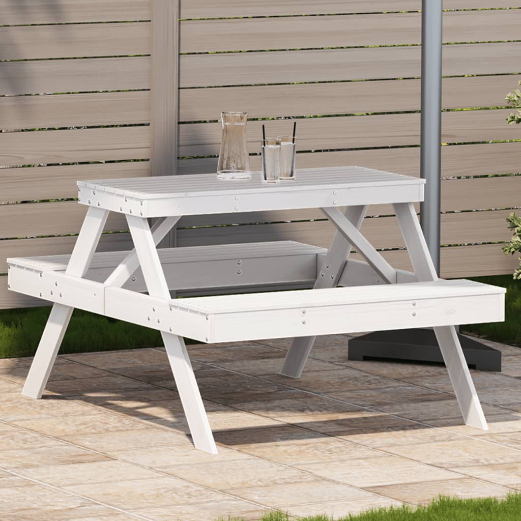 Picknickbord 105X134X75 Cm Massivt Trä