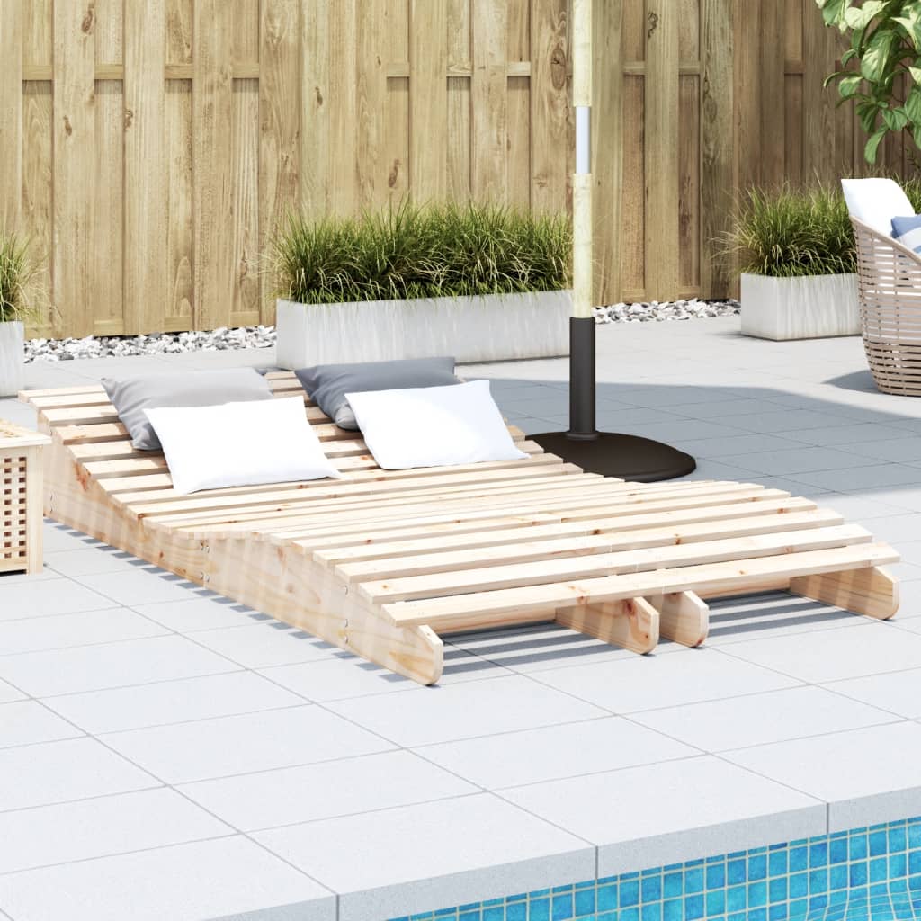 Solsäng 205X60X31,5 Cm Massiv Furu