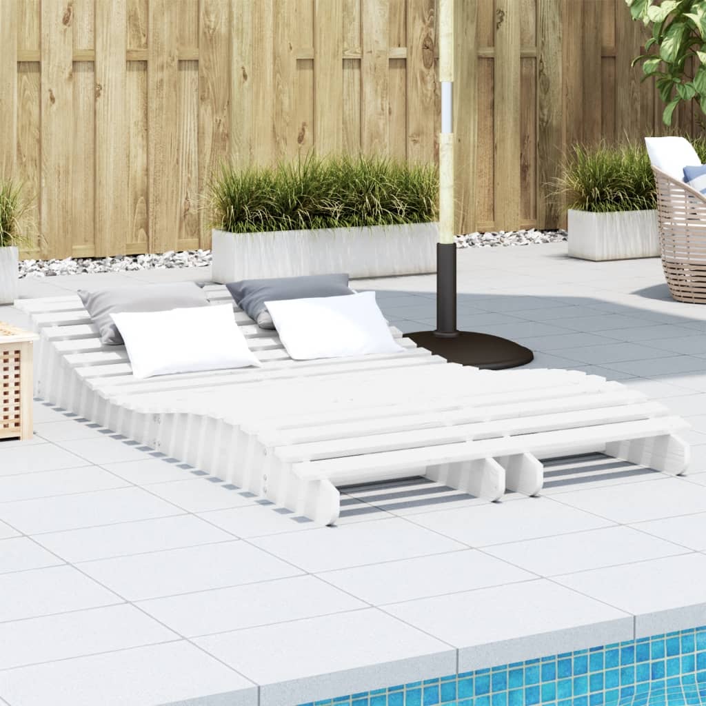 Solsäng 205X60X31,5 Cm Massiv Furu