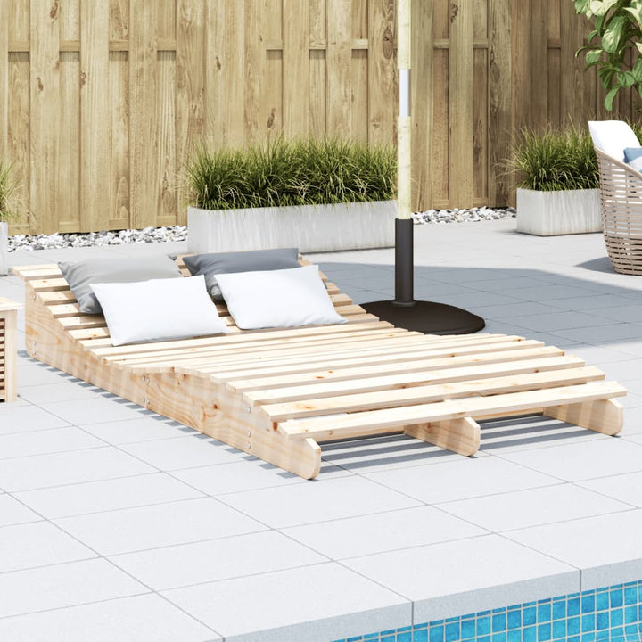 Solsäng 205X60X31,5 Cm Massiv Furu