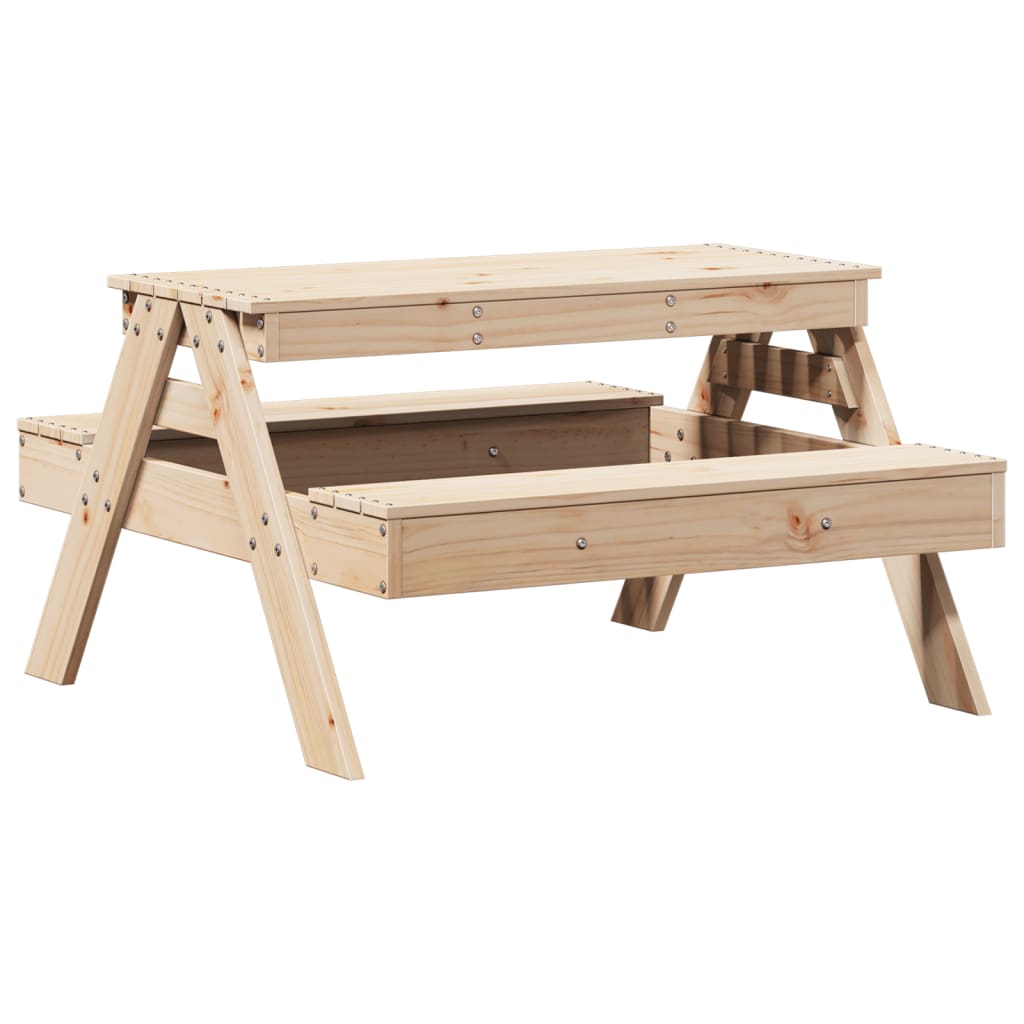 Picknickbord För Barn 88X97X52 Cm Massiv Furu