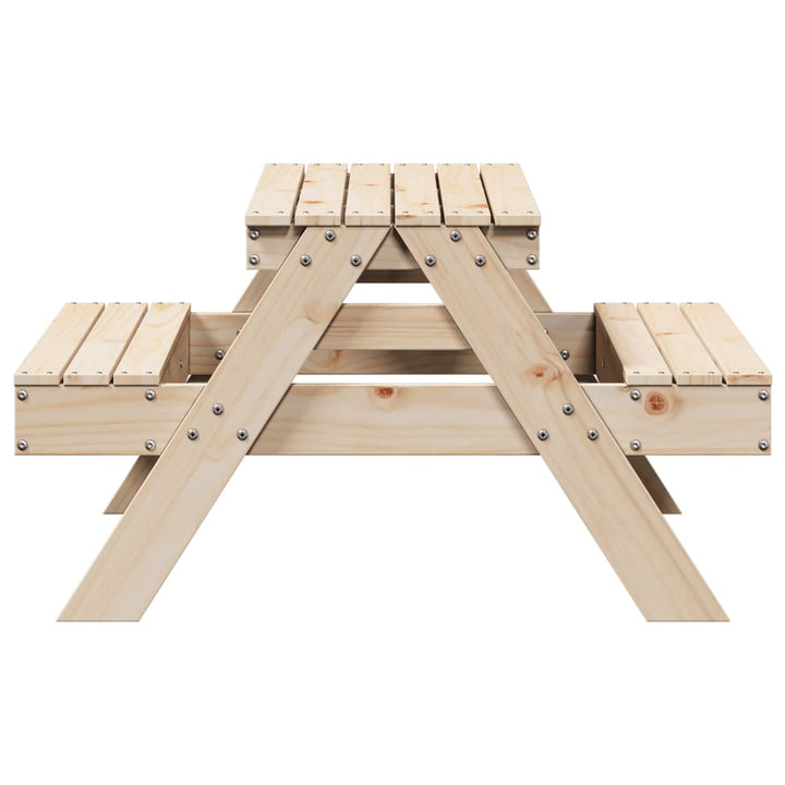 Picknickbord För Barn 88X97X52 Cm Massiv Furu