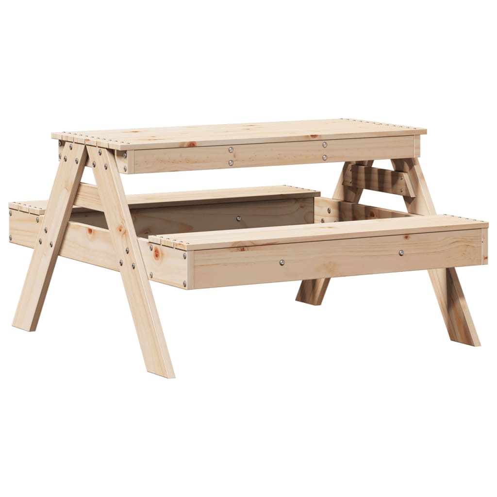 Picknickbord För Barn 88X97X52 Cm Massiv Furu