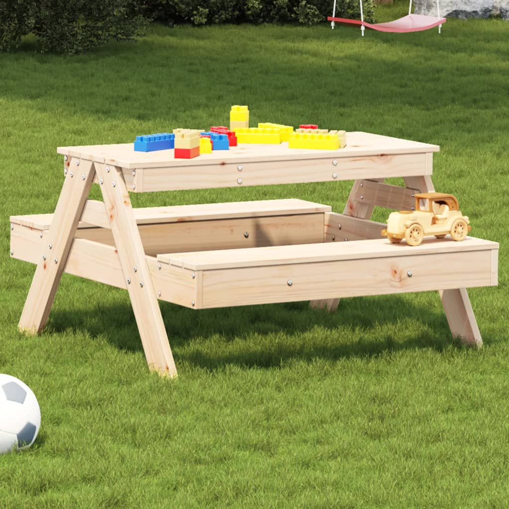 Picknickbord För Barn 88X97X52 Cm Massiv Furu