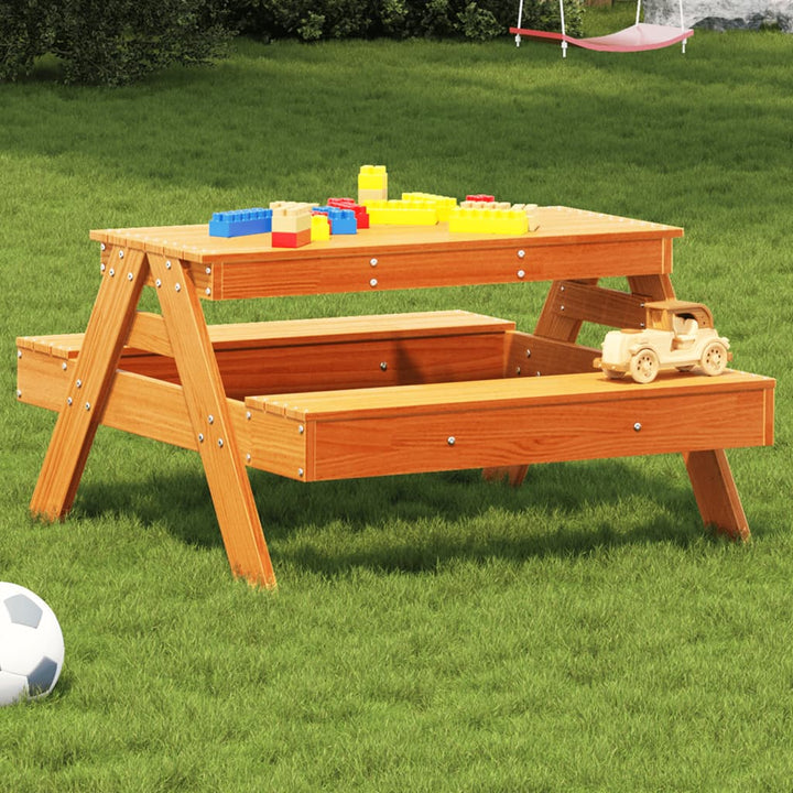 Picknickbord För Barn 88X97X52 Cm Massiv Furu