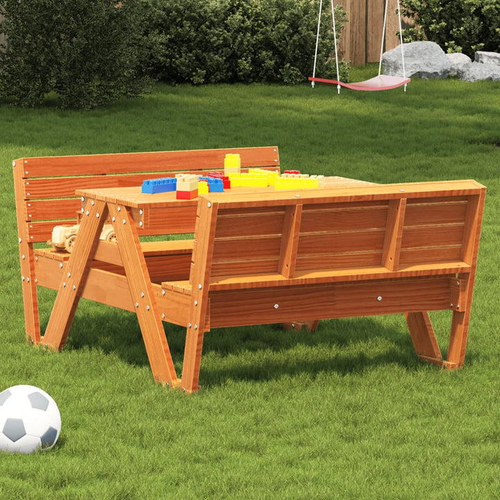 Picknickbord För Barn 88X122X58 Cm Massiv Furu