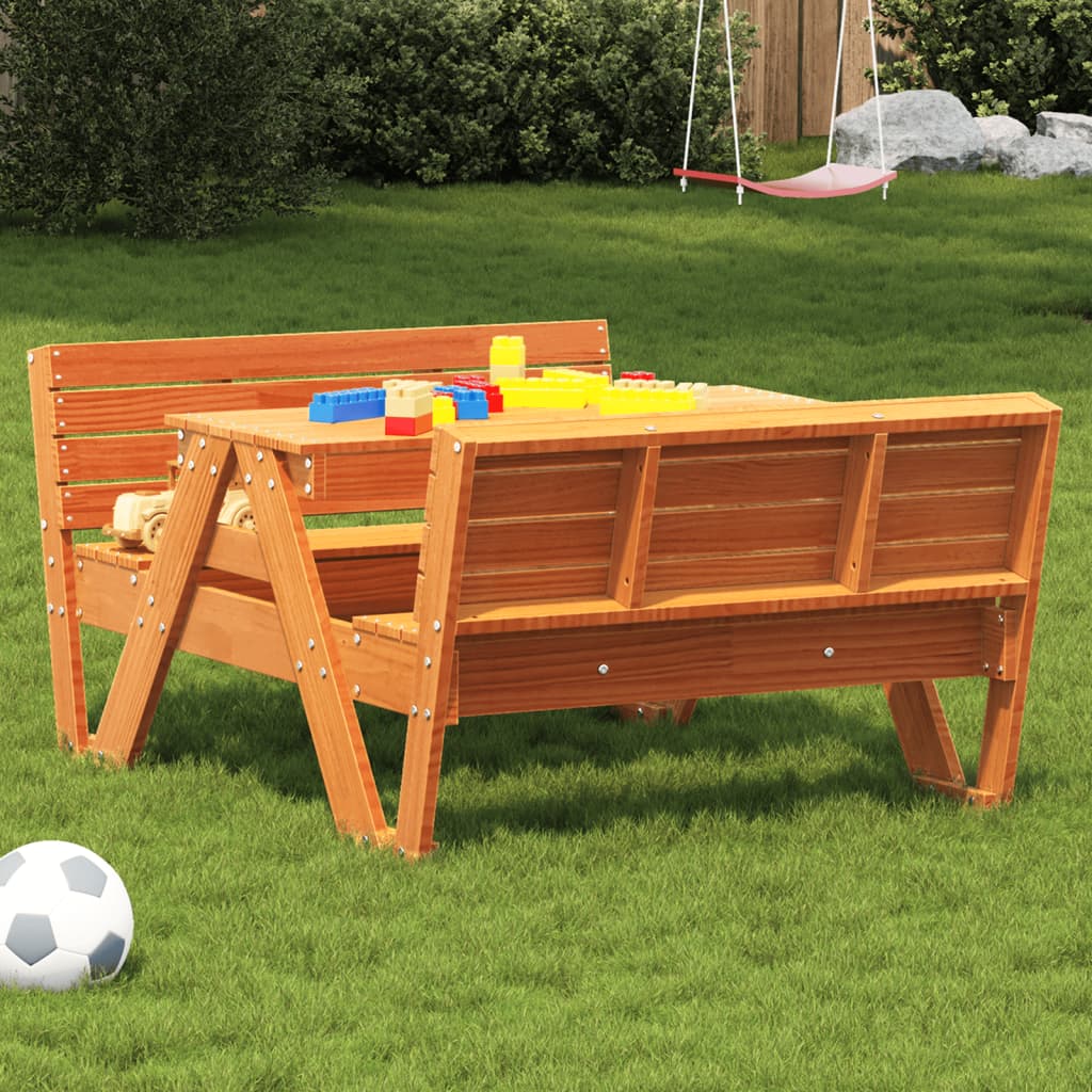 Picknickbord För Barn 88X122X58 Cm Massiv Furu