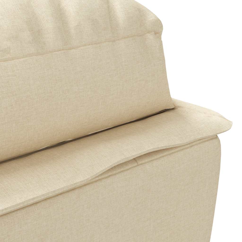 Massageschäslong Med Dynor Gräddvit Tyg