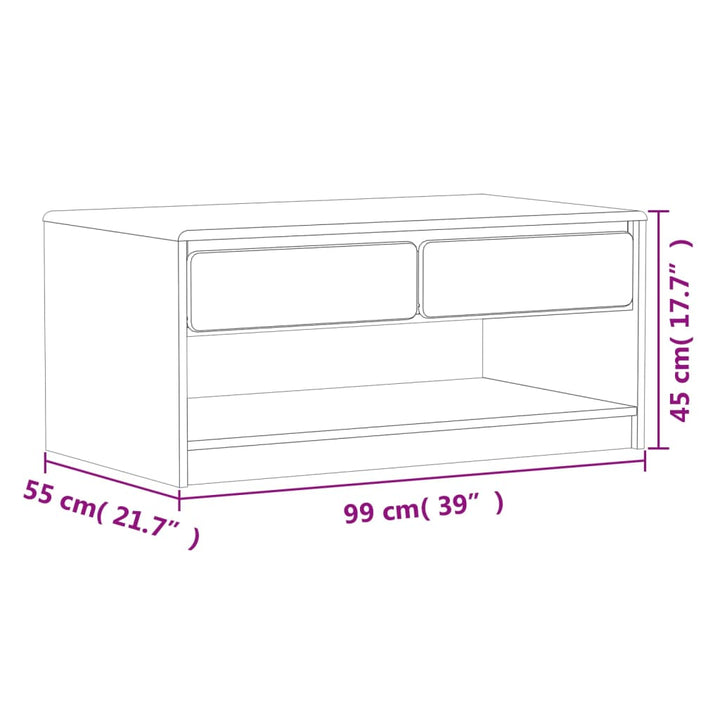 Soffbord Sauda Ek 99X55X45 Cm Massiv Furu
