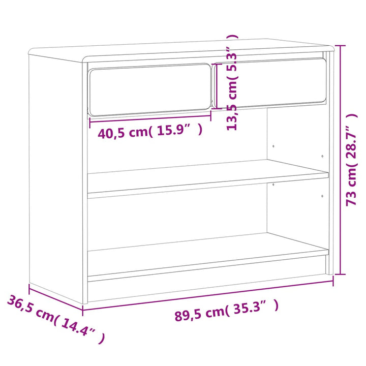 Konsolbord Sauda Ek 89,5X36,5X73 Cm Massiv Furu