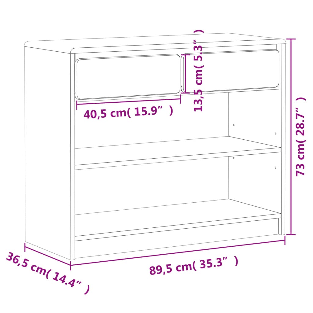 Konsolbord Sauda Ek 89,5X36,5X73 Cm Massiv Furu