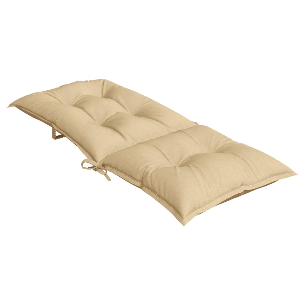 Stolsdynor Högt Ryggstöd 2 St Melerad Beige Tyg