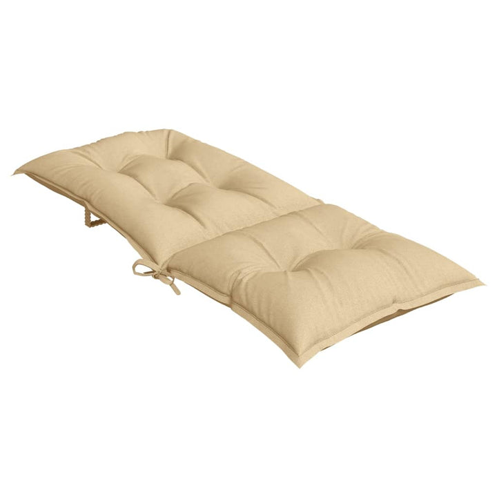 Stolsdynor Högt Ryggstöd 2 St Melerad Beige Tyg