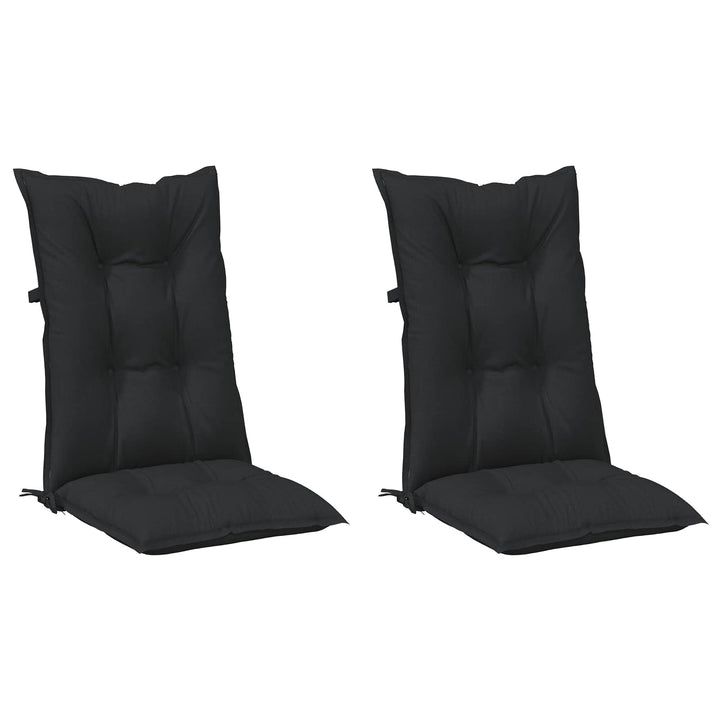 Set Med Hög Rygghörn Kuddar 2 Pcs Melange Svart 120 X 50 X 7 Cm