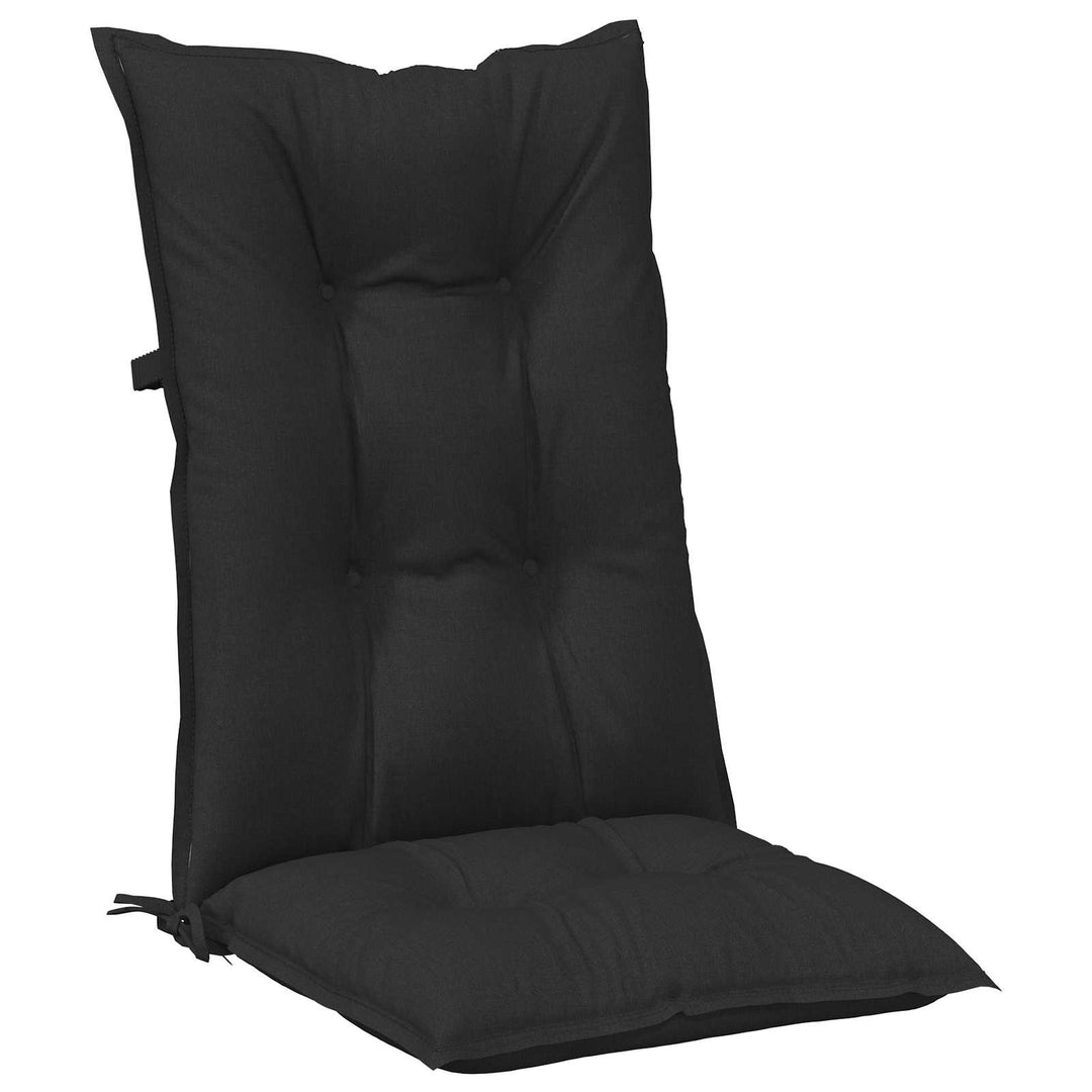 Set Med Hög Rygghörn Kuddar 2 Pcs Melange Svart 120 X 50 X 7 Cm