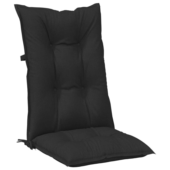 Set Med Hög Rygghörn Kuddar 2 Pcs Melange Svart 120 X 50 X 7 Cm