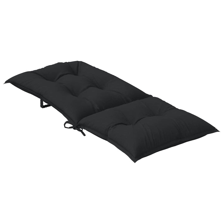 Set Med Hög Rygghörn Kuddar 6 St Polyester Melange Svart